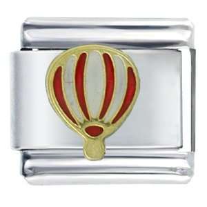    Red White Hot Air Balloon Gift Italian Charm Pugster Jewelry