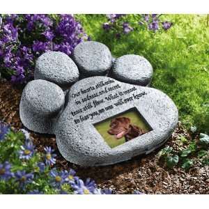  Paw Print Garden Memorial Stone: Patio, Lawn & Garden