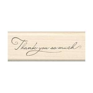   Mounted Rubber Stamp LL   Thank You So Much Arts, Crafts & Sewing