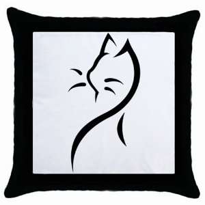  Abstract Cat Throw Pillow Case