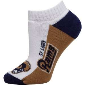   Louis Rams Womens Color Block Ankle Socks   White: Sports & Outdoors