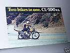 1972 Honda CL 100 K2 SCRAMBLER Motorcycle Sales Brochur