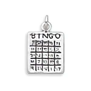 Bingo Game Card Sterling Silver Charm 