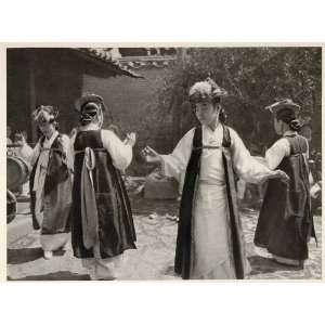  1930 Korean Dancing School Women Dancers Photogravure 