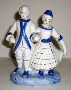 Victorian Ceramic Figurine, Dancing Couple, Vintage  