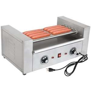   Pro 800w Commercial Hot Dog 5 Roll Roller Grill Griller Cooker Machine