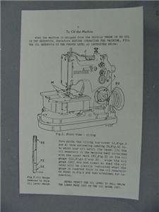 Singer 92 20 Sewing Machine Instruction Manual  