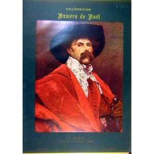   1905 Painting Roybet LHomme Manteau Rouge Noel French