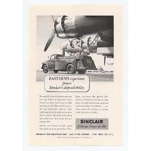 1951 Eastern Air Lines Sinclair Aircraft Engine Oil Print Ad (12935 