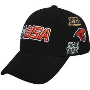   Top of the World C USA Black All Over Hat
