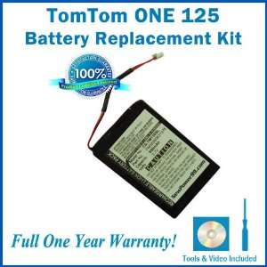 Battery Replacement Kit for TomTom One 125 with Installation Video 