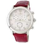    Roberto Bianci Mens Red Leather Strap Swiss Chronograph Watch