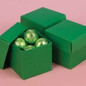  Green Grass Colored 2x2x2 2 Piece Favor Boxes   pack of 25 