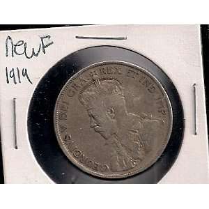    NEWFOUNDLAND 1919 50 CENT SILVER COIN NICE 