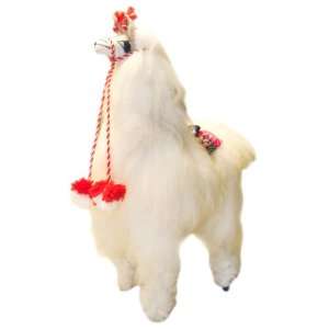  Alpaca White Fur Doll 8 Plush Natural Fair Trade Peru 