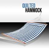 New Quilted Fabric Double Spreader Bar Pillow Hammock Patio Double 