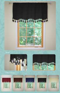 Valance Solid Thermal Insulated Blackout Curtain 20 L x 52 W 1Set 