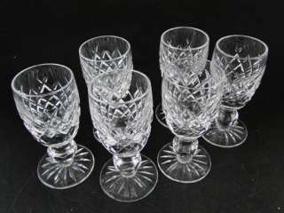 Vintage Cut Crystal Glass Wine Cordial Waterford Signed Cup Stemware 