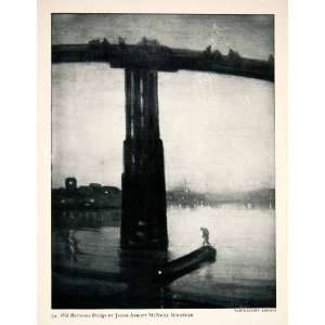  1943 Rotogravure Old Battersea Bridge James Abbott McNeill 