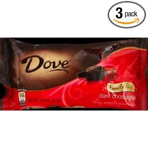Dove Dark Chocolate Promises Family Size, 12.60 Ounce (Pack of 3)