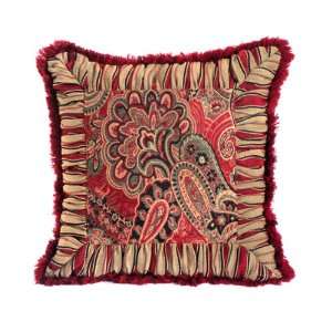   Decorative Pillow with Fringe Edging 17 by 17 inches