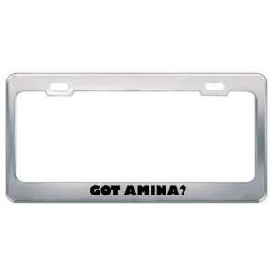  Got Amina? Girl Name Metal License Plate Frame Holder 