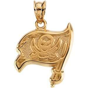   Clevereves 14K Yellow Gold Tampa Bay Bucs Pendant CleverEve Jewelry