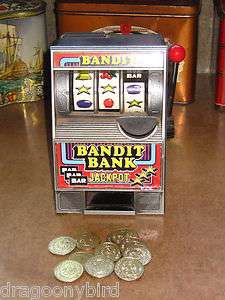   Collectible Slot Machine Bandit Coin Bank Casino Gambling Vegas Reno