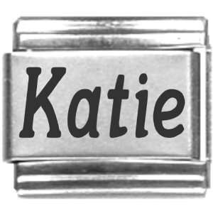  Katie Laser Name Italian Charm Link Jewelry