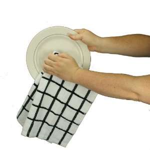  Bistro Check Black Dish Towel