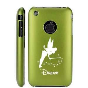   Green E21 Aluminum Metal Back Case Tinkerbell Dream Cell Phones