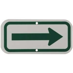  Reflective Aluminum, Green on White Left Arrow Pictogram Traffic Sign