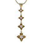 Jewelrydays Flowery Princess Cut Diamond Pendant Necklace