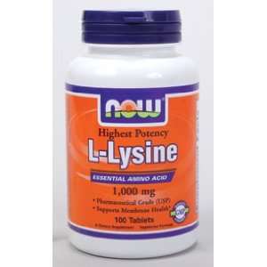  NOW Foods   L Lysine 1000 mg 100 tabs Health & Personal 