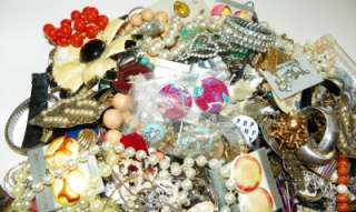 LOT 5 Lbs. Jewelry Parts and Watches Rhinestones Harvest Altered Art 