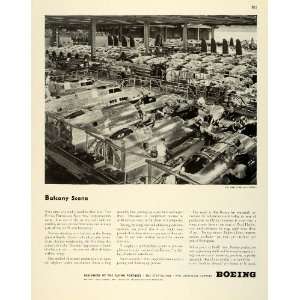  1943 Ad Boeing Aerospace Factory Industry Aircraft Wartime 