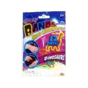 Googly Bands Shaped Rubber Bands 12 Pack Dinosaurs  Toys & Games 