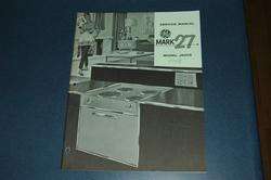 GE Mark 27 Model J620S Range Service Manual 1959 stove oven  