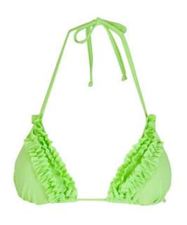 Green (Green) Frill Triangle Top  239148130  New Look