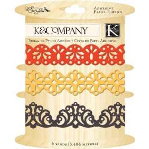  K & Company Adehsive Paper Ribbon   Que Sera Sera Arts 