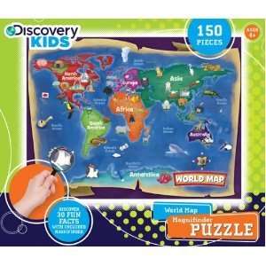  Discovery Kids / World Map Magnifinder Puzzle Toys 