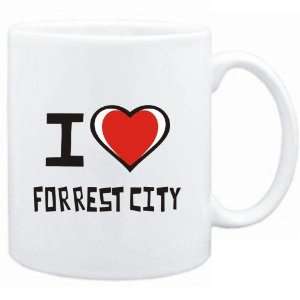  Mug White I love Forrest City  Usa Cities Sports 