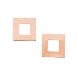  Solid Copper Open Square Stamping Blanks   17.5x17.5mm 24 