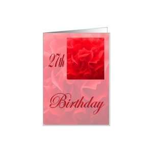 Happy 27th Birthday Dianthus Red Flower Card: Toys & Games