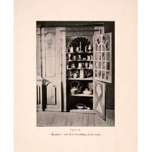  Cupboard Colonial Home   Original Halftone Print