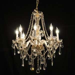 Victorian Design 8 Light 27 Gold or Chrome Chandelier with European 