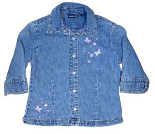 EUC Limited Too Denim Jean Shirt 3/4 Sleeves XS 8 CUTE  