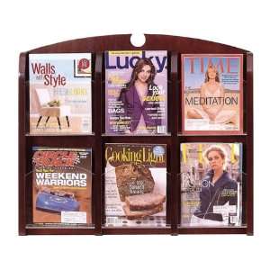  Traditional 6 Pocket Clear Face Literature Rack Office 