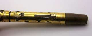 Antique Watermans Ideal 18K Gold Filled Filigree Overlay Fountain Pen 