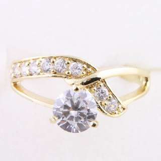 Love Round Gorgeous White sapphire A154 18kgp Ring  